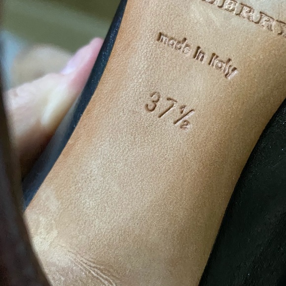 BURBERRY standout Nova check pumps black leather size 7 1/2 womens luxury - Picture 11 of 13